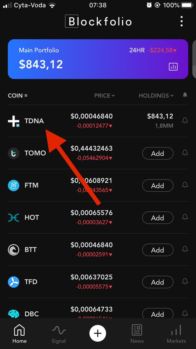 kryptosiwek's tweet photo. @TimiHealth Hello, I just wrote to Blockfolio and they added TDNA to the application 👍💪💪💪 #timihealth $tdna $tmc https://t.co/4bita4pwMn