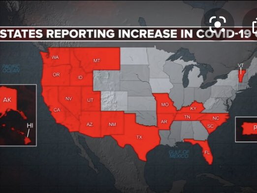 BlOnDe__RN's tweet photo. @POTUS are you an evil genius with a long con to make Covid so bad in these border states that Mexico DOES pay for a wall? 🤔#coronavirus #TrumpHasNoPlan https://t.co/anIaGsX55V