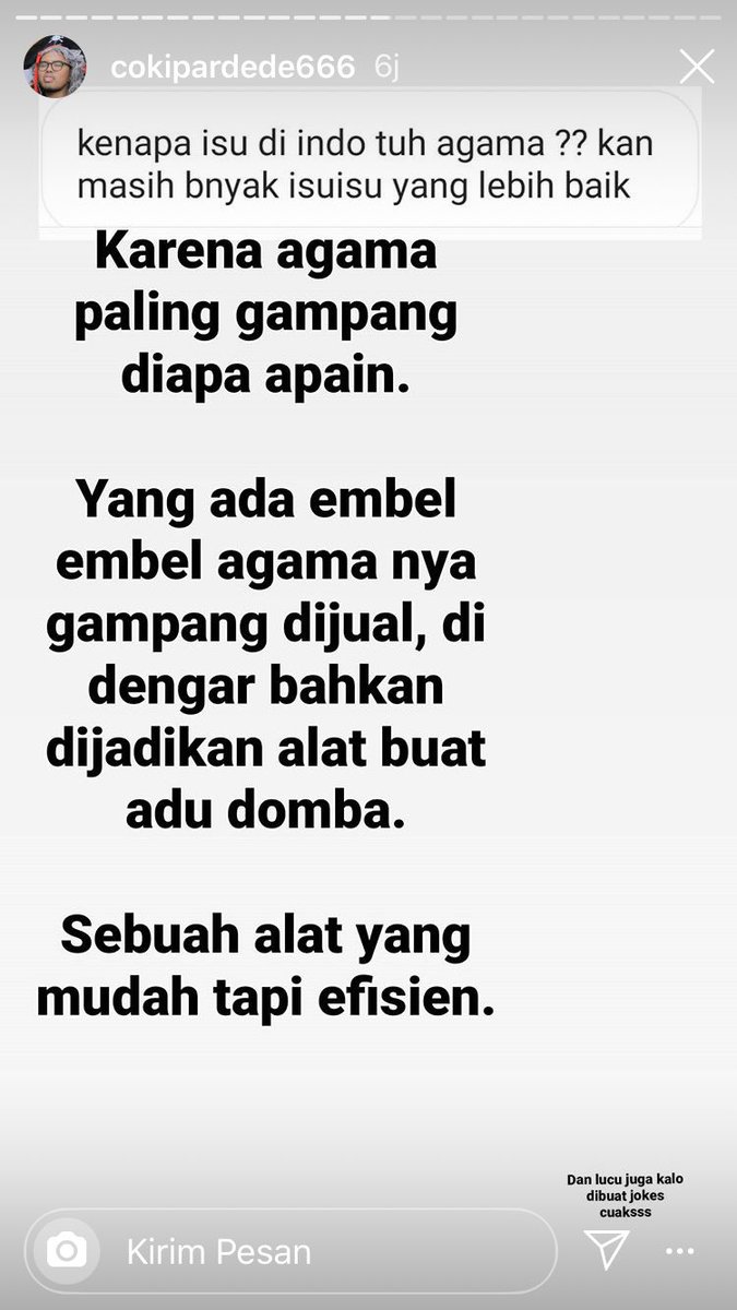 RileyRirin's tweet photo. @Arie_Kriting Menurut bang coki karna ini bang.. 🤔 https://t.co/Xq7NeBAFe9
