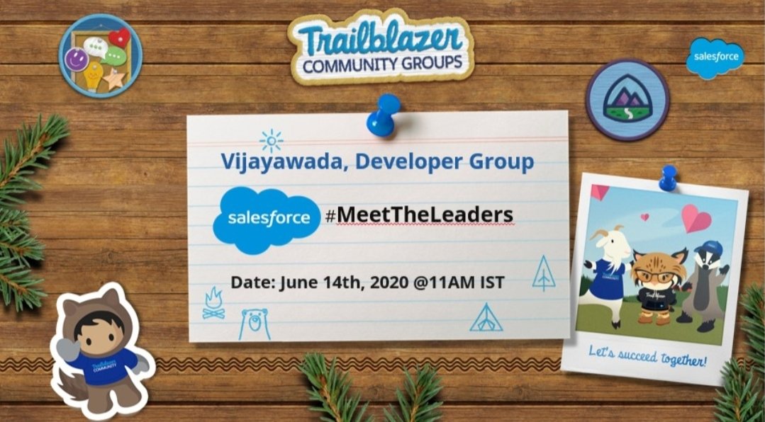 sushant21791's tweet photo. Here comes the Vijayawada DUG inaugural event with an unique Initiative called #MeetTheLeaders on 14th June at 11:00 am

It is an interactive session with prominent DUG leaders  @atul31gupta @iKishorebt @RoshanKotla
RSVP link: https://t.co/i1D3G5Hgqw

#VijayawadaCommunityLeague https://t.co/qP2e9vDvZC