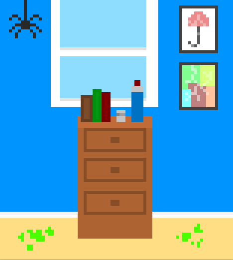 KIWF_Game's tweet photo. A surprisingly organized #fanart from The Blue Hat on Discord. Glad the spider cooperated. 

#FanartFriday #arachnophobia #spiderfear #UE4 #indiegame #indiedev #KillItWithFire #gamedev https://t.co/vR365S0cPa