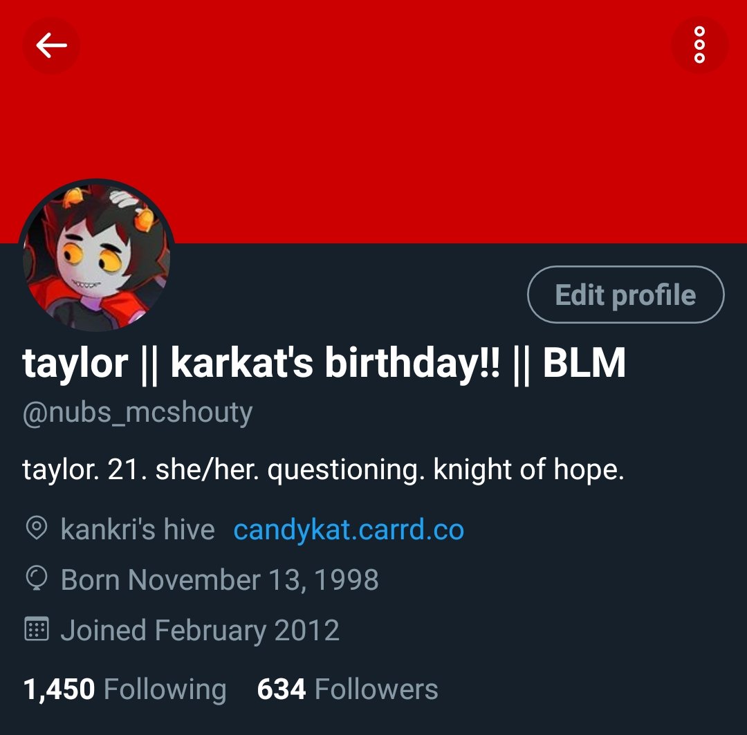 had to change the display name BUT HAPPY BDAY KARKAT!!!!!!!