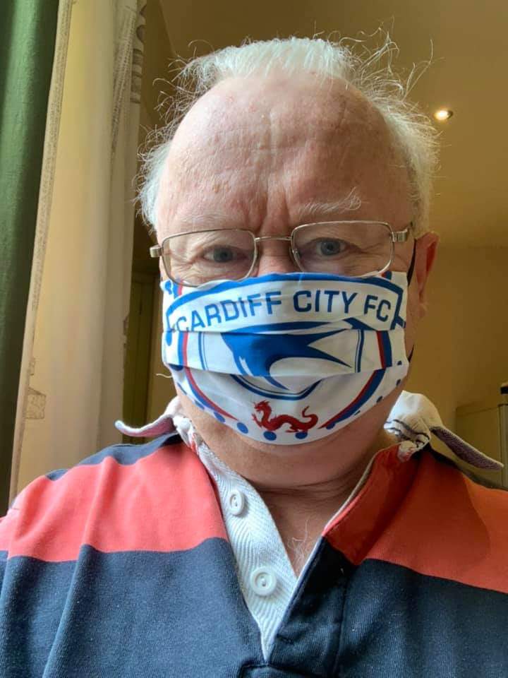 Gailinthevale's tweet photo. @CardiffCityFC did you know your online shop has been down for days? Making masks for #NHS . People want Bluebirds but cant get curtains for fabric! https://t.co/Ytaq10tkNT