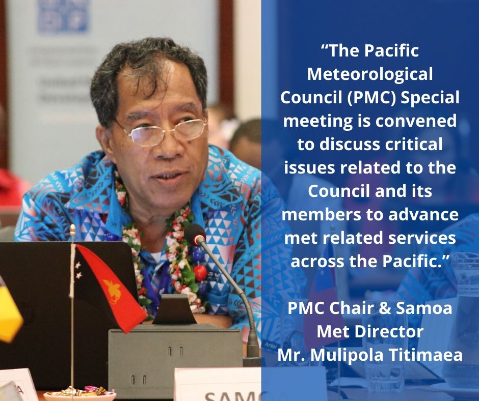 SprepChannel's tweet photo. The Pacific Meteorological Council met virtually for a special session for council members to provide updates on COVID-19 impacts, including how the 6th meeting of PMC will progress in light of the pandemic. Chairman, Mr Mulipola Titimaea opened the special session. #PacificMet https://t.co/9LDq8Ep7P8