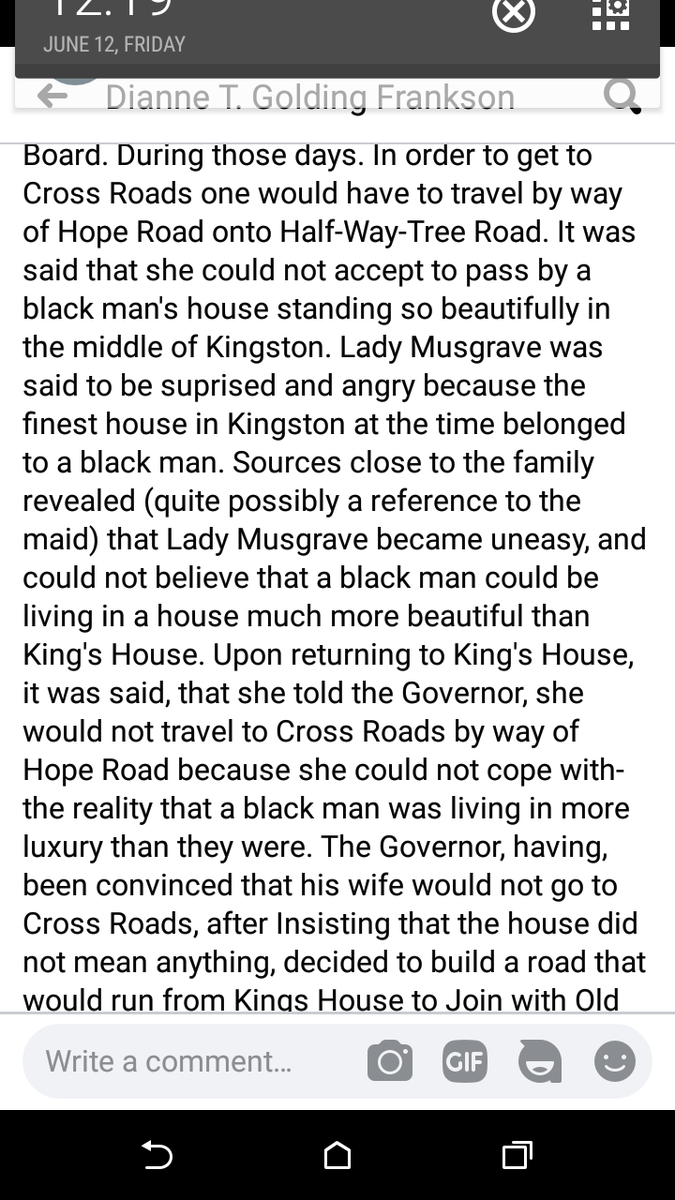 Blonde_tweeting's tweet photo. A new twist in the Lady Musgrave Story. I found this on FB and took screenshots. Have a read: 
#ladymusgrave #history #Jamaican #storytime #3sides to a #story https://t.co/2EM3tEgcrq