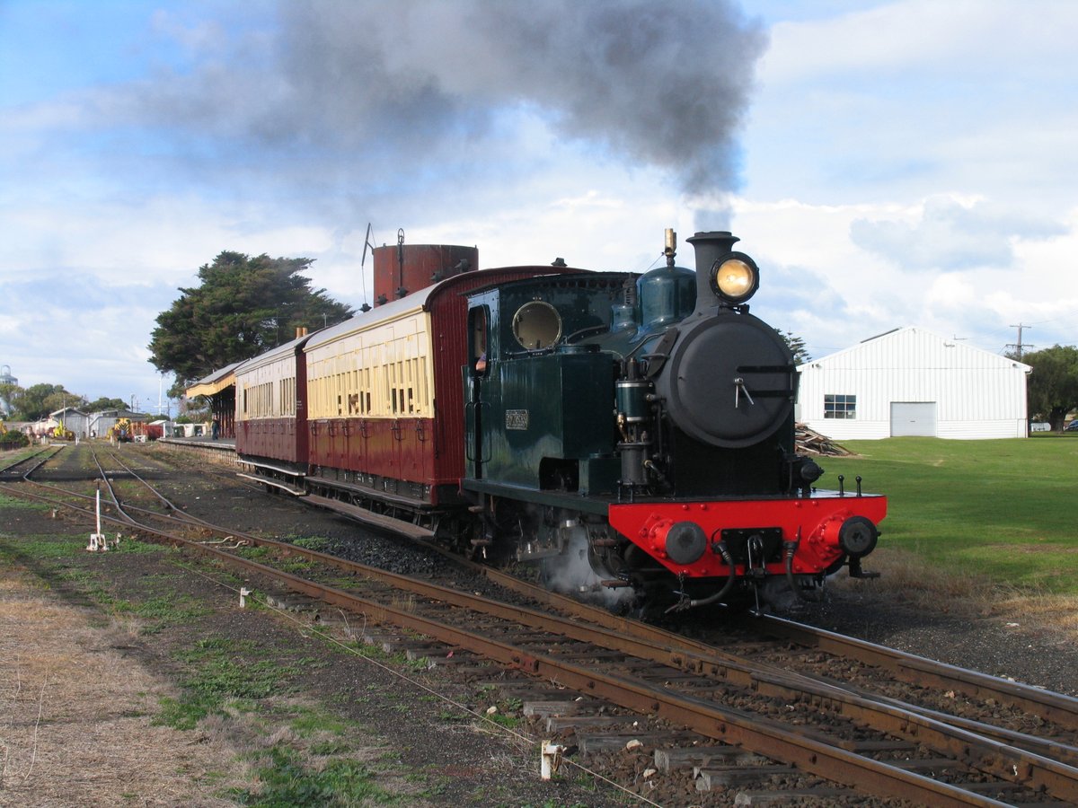 BRailway's tweet photo. We'll be resuming 🚂services between Queenscliff and Laker's Siding on Sunday 28th of June with 'Pozières' up front!

With special COVID-19 cleaning procedures and seating arrangements, places will be limited so booking online at https://t.co/VcLhSh5fxf is the way to go... https://t.co/1Nu4tMkzdR
