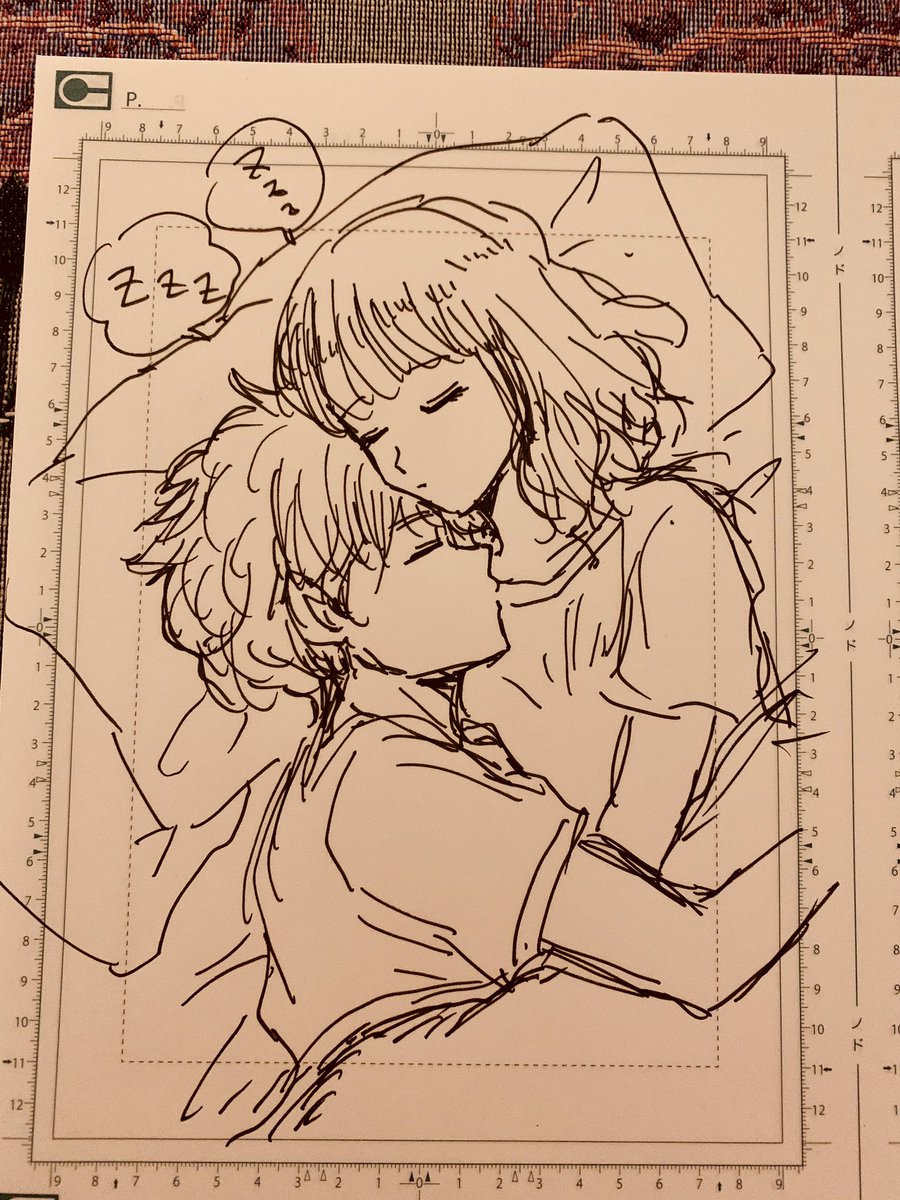 今日恋人の日なのか!!日付変わった頃にちょうどこんな落書きしてた! 