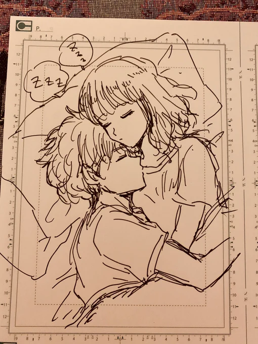 今日恋人の日なのか!!日付変わった頃にちょうどこんな落書きしてた! 