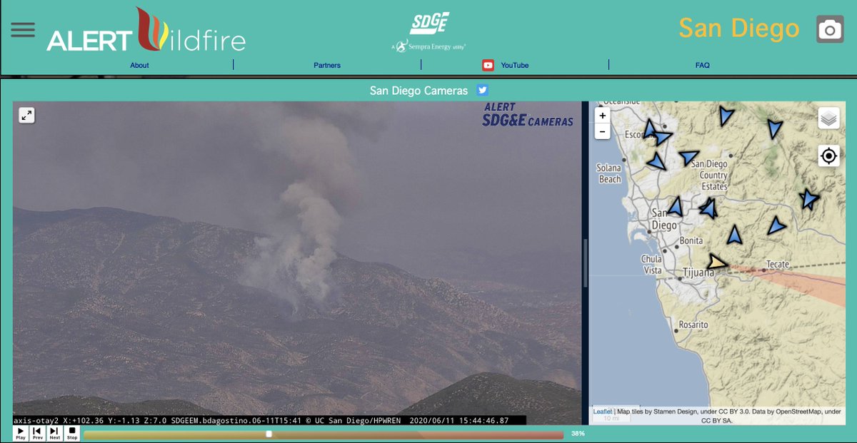 nvfirecams's tweet photo. No birds today—just fires in and around @SanDiegoCounty as seen from @AlertWildfire @nvfirecams @SDGE #Otay2 and #Cowles fire cameras. @unevadareno @UCSanDiego @uoregon @hpwren https://t.co/dPJdF4GUXK