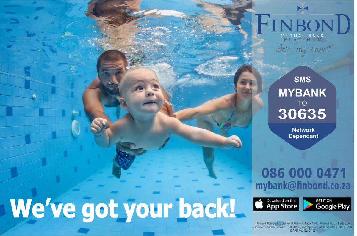 FinbondP's tweet photo. Join Finbond Platinum today for stress free banking. Contact us at 086 00 00 471, Email to mybank@finbond.co.za, or SMS the word MYBANK - SM to 30635 (Network dependant) #finbondplatinum #itsmybank https://t.co/67NaW2KB2g