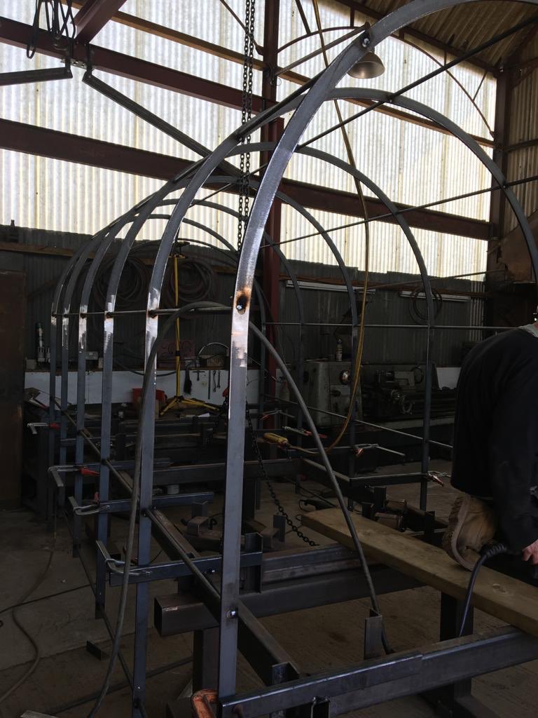 AWBMetalwork's tweet image. Garden archway - 3.75m x 2.2m x 1.8m To naturally rust in situ                                                           .
.
#handmade #blacksmithing #engineering #fabrication #garden #archway #summer #madeinherefordshire