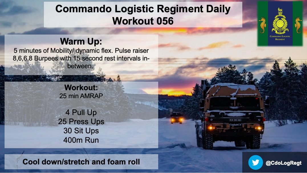 CdoLogRegt's tweet photo. Good morning and here is your final #workout from our RPTI which rounds off the week with core exercises and cardio. Keep well hydrated, ensure good form with the exercises and have a great weekend. Enjoy! #RMFit @NAVYfit https://t.co/Eg42hPyf6y