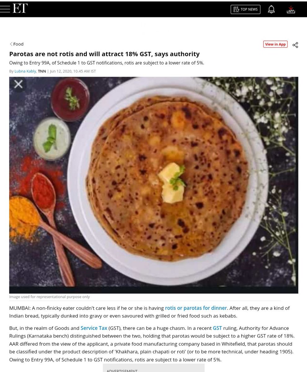 Wenay584's tweet image. Dear Parathaa Lovers!

Here's some 💔 heartbreaking news for you..  

#FridayMorning #ShockingMove #GST #Paratha  #parathalover #AlooParatha