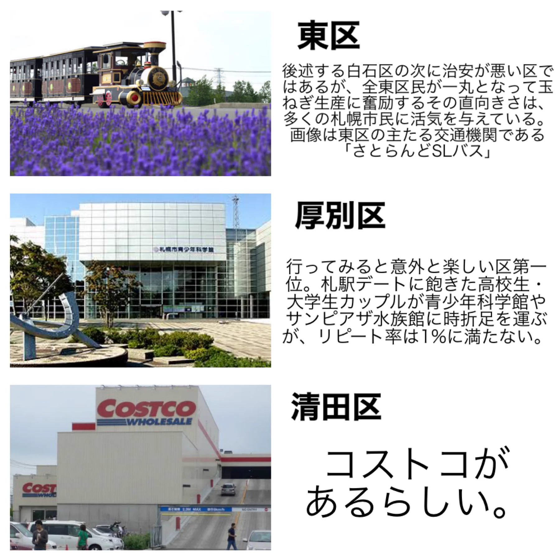 同じ市内でも全然違う？札幌の区のイメージまとめwww