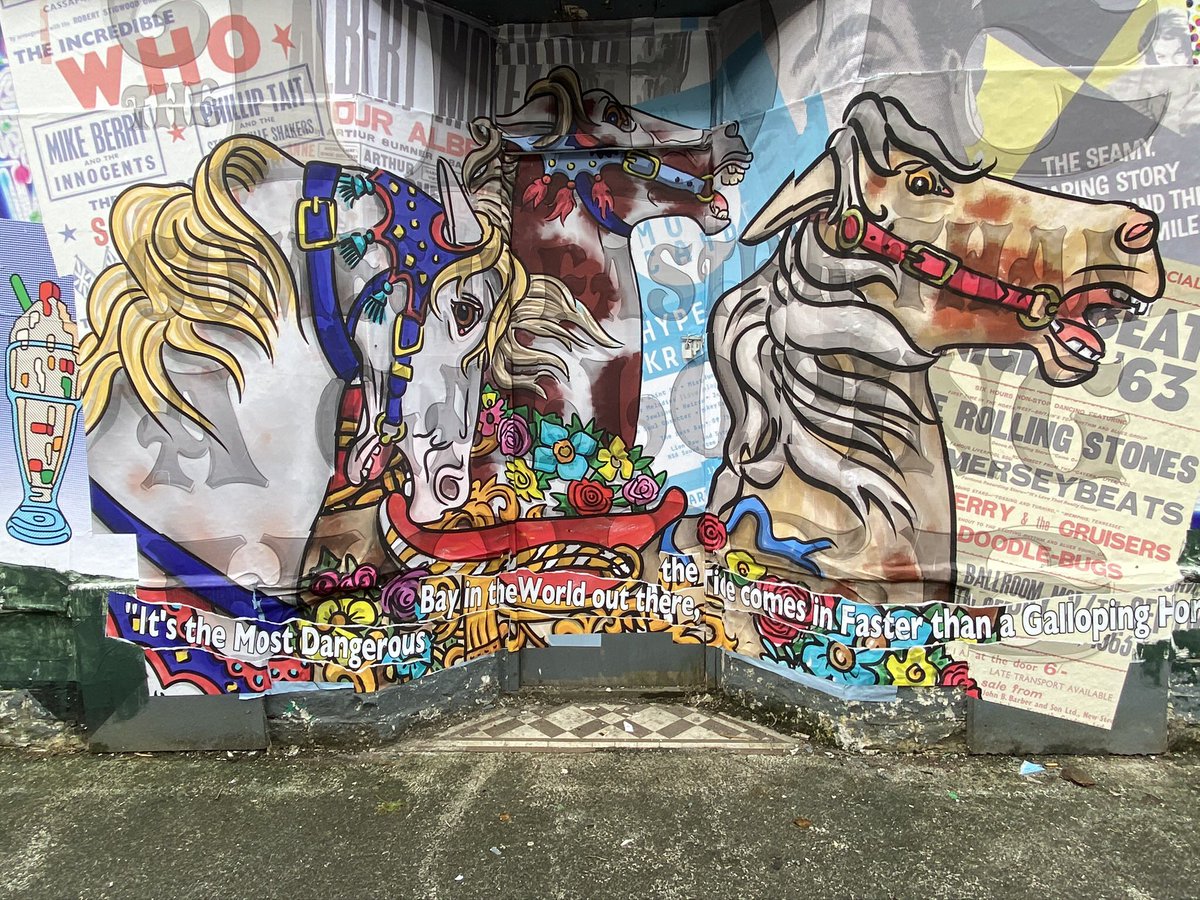 PaulineCMorec's tweet photo. Street Art and wrapping, I love this - Who did it ? #Morecambe https://t.co/vIBU48vDF8