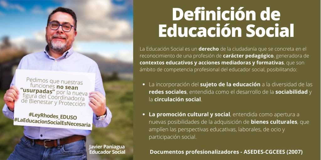 📢'Pedimos que nuestras funciones no sean 'usurpadas' por la nueva figura del Coordinador/a de Bienestar y Protección' 
📷Javier Paniagua, colegiado nº 0010 en <a href="/CEESCYL/">CEESCYL</a>
#LeyRhodes_EDUSO 
#LaEducacionSocialEsNECESARIA