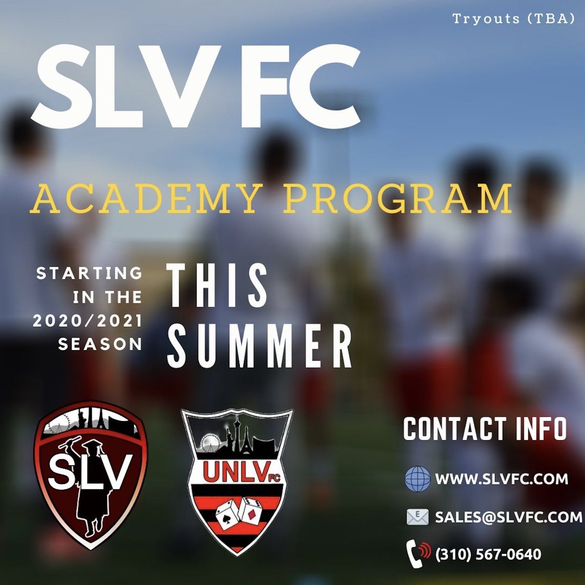 unlvfc's tweet photo. Introducing SLV FC ACADEMY PROGRAM. For Ages between U15-U19. Aimed for high school students that aspire to play either collegiate or professional soccer in the future. Starting this Summer, our academy will go in full effect. Contact us TODAY!
. https://t.co/CWimjhrl1w