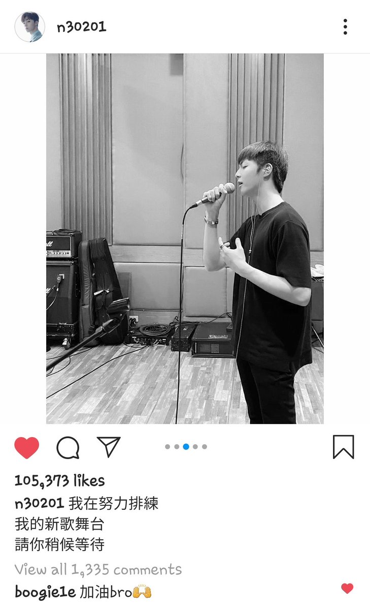 wzypics's tweet photo. 200612 WZY left a comment on NN's IG post.
NN working hard on his new song performance.
👑: keep it up bro 🙌
#ChenLiNong #OutOfPlace #格格不入 #NinePercentForever
⌜ #王子异 ⋆ #wangziyi ⌟ https://t.co/IHTyLvTjKF