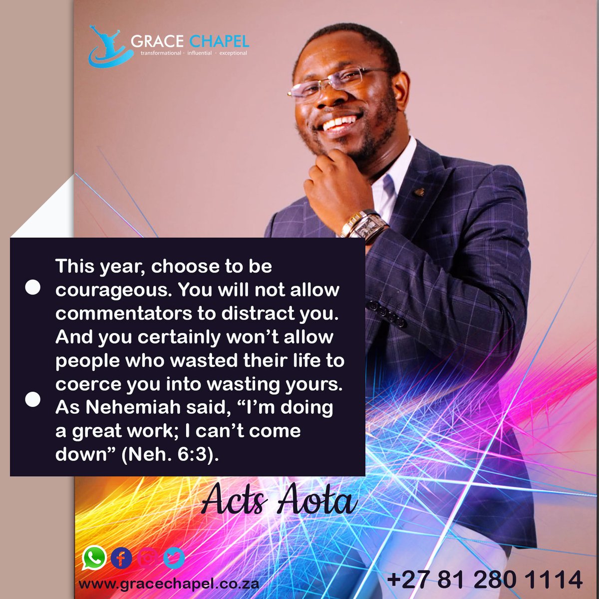 What you say to yourself will impact your life more than what others say to you. #PsActsAota #Breakinglimits