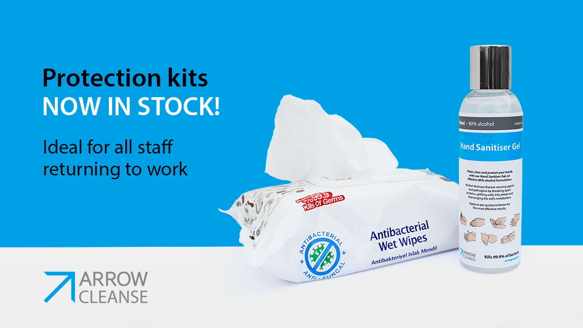 NOW IN STOCK: Our PORTABLE PROTECTION #KITS in a re-useable slide-lock pouch are ideal to give to every person in the workplace, so they can keep themselves safe and their immediate environment cleansed: lnkd.in/gHipPNY
#returntoworkplace #workplacesafety #ppekits