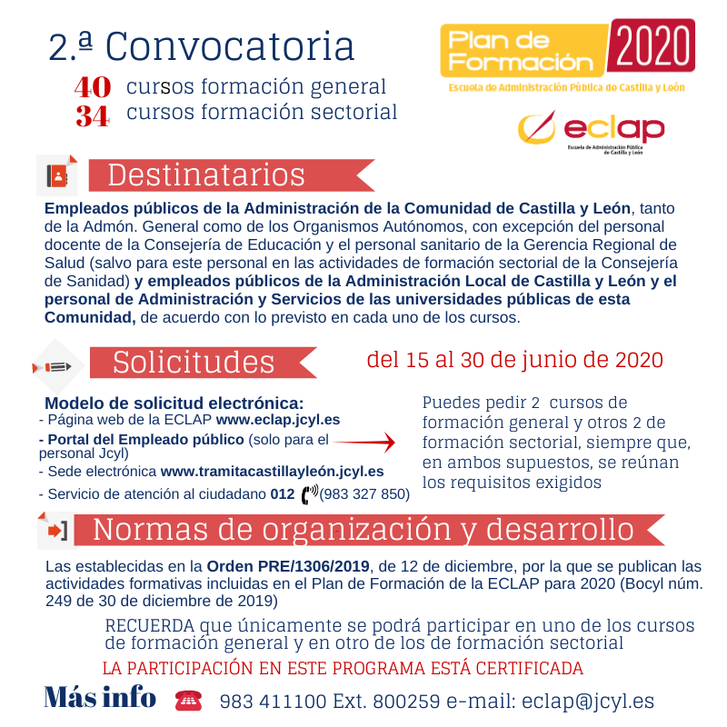 eclapcyl's tweet photo. Son 7️⃣4️⃣ los cursos incluidos en esta 2.ª convocatoria del #PF2020 ¡solicita antes de las 23:59 horas del próximo 30 de junio los que más te gusten! https://t.co/y78rl6oO2z https://t.co/aFelNdRYyq