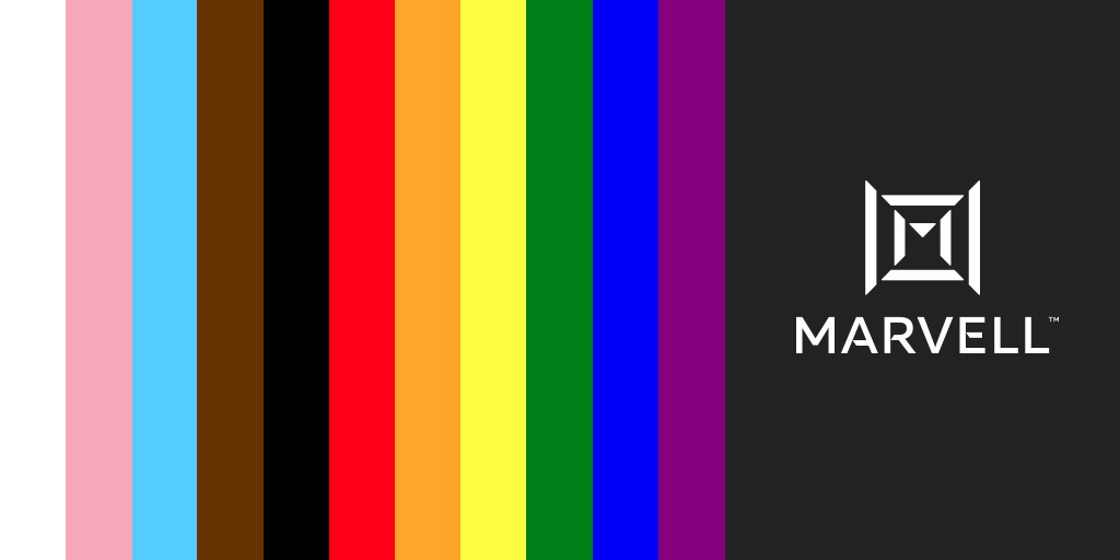 MarvellTech's tweet photo. At @MarvellSemi, we’re proud to support our LGBTQ+ colleagues and community, and to be inclusive and embrace the diversity of all people and opinions. #PRIDE #Marvell #EssentialTechnologyDoneRight https://t.co/ikAUmDHk7n