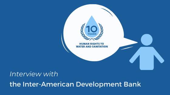 2020 is the year of 'the friends of the human rights to water and sanitation'. We are celebrating together through a series of written interviews. See interview with @BIDagua : tiny.cc/qr9pqz