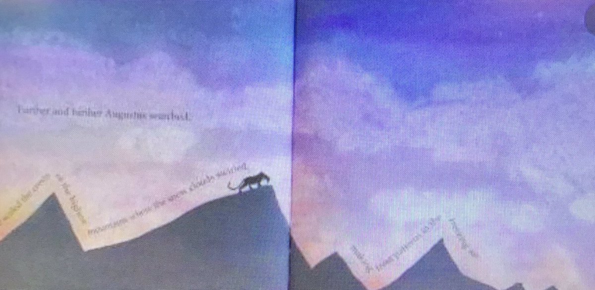 We have been reading ‘Augustus and his Smile’. We decided to produce our own version of the mountain scene! #literacy