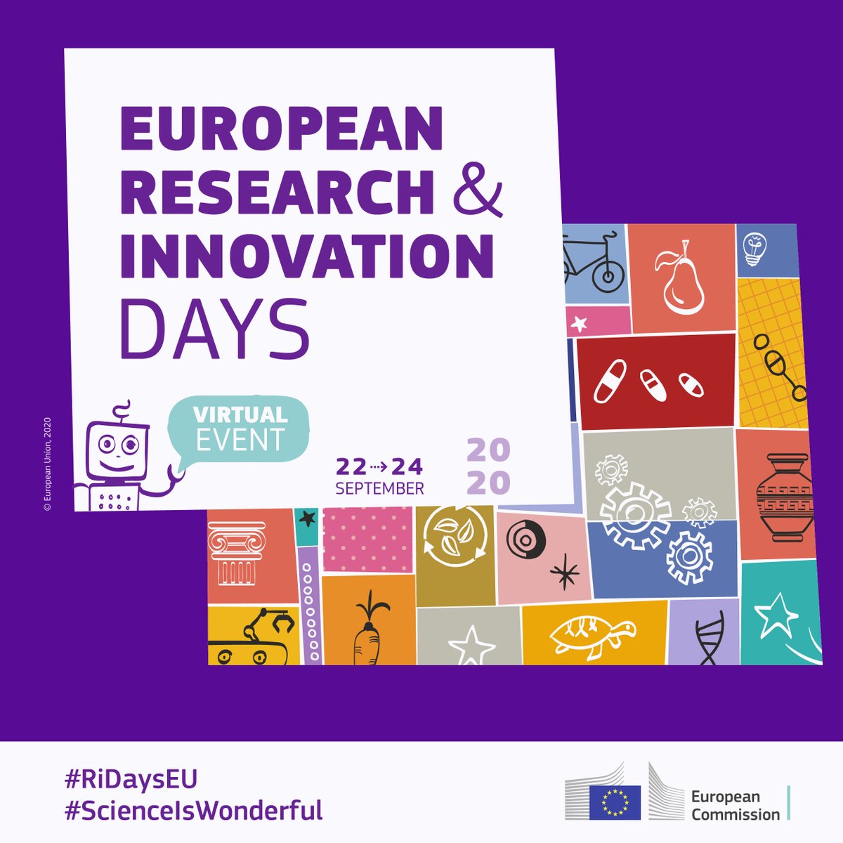 EUScienceInnov's tweet photo. The Research &amp; Innovation Days go digital!
Our flagship event will look a little different this year, but we’ll still bring policymakers, researchers, entrepreneurs and citizens together to debate and shape the future of R&amp;I in 🇪🇺 and beyond. 
👉https://t.co/aIdiNLKfZb
#RiDaysEU https://t.co/snYd0xTwhp