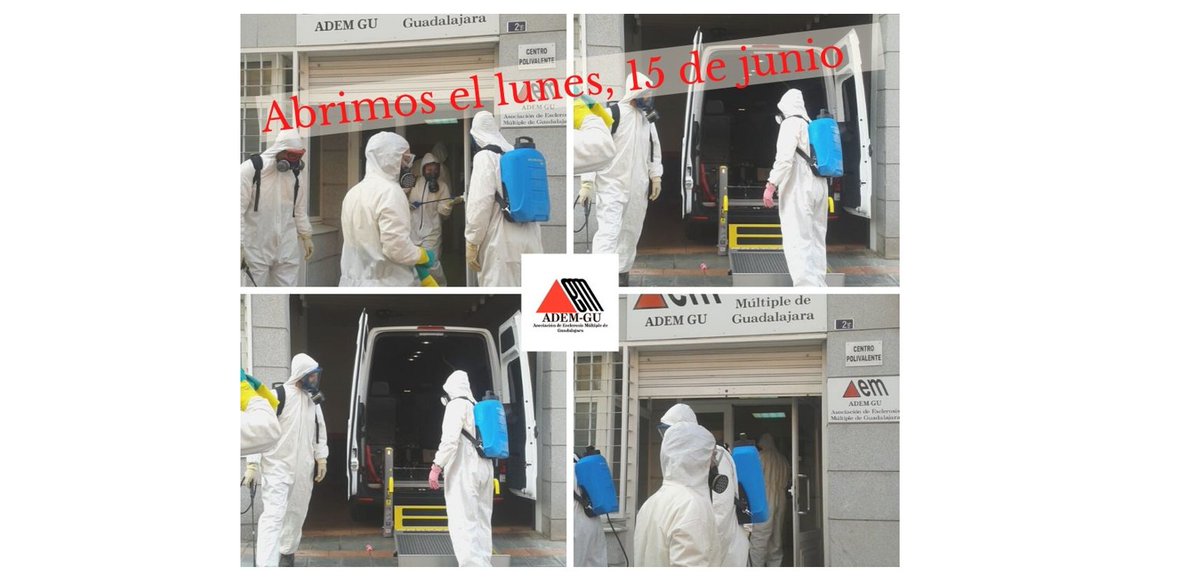 Abrimos de nuevo el lunes 15 de junio. Para garantizar la seguridad de nuestros usuarios y trabajadores un equipo de INFOCAM ha desinfectado las instalaciones y los vehículos de la Asociación.
Estamos deseando volver a veros y reanudar nuestros servicios.
ademgu.org/noticias-2/