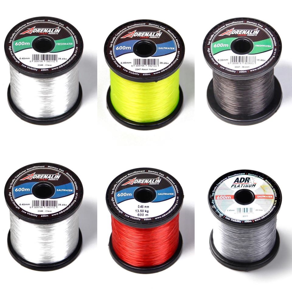 Adrenalin Fishing on X: ADRENALIN & ADR-X Monofilament Fishing Line  Available in fresh and saltwater and multiple different colours, from most  tackle shops in SA and Namibia.  / X