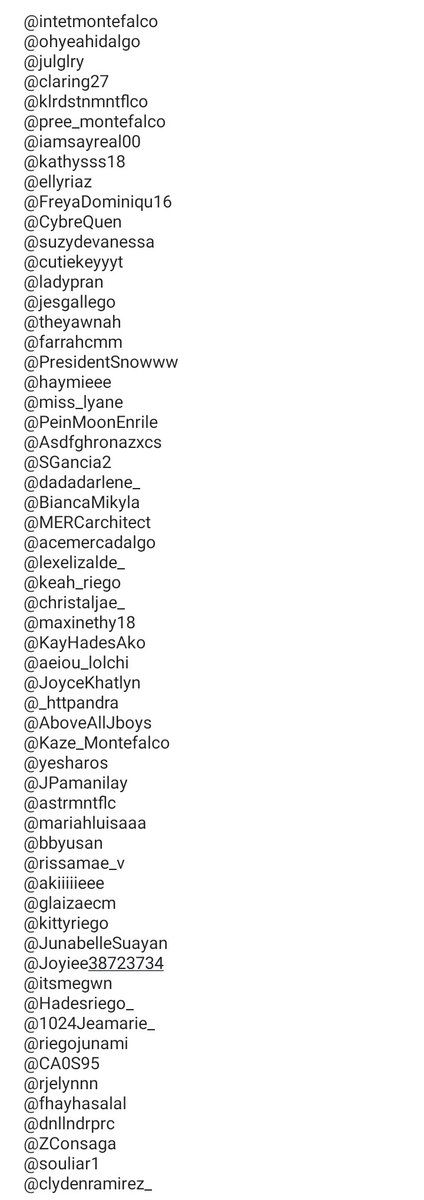 azraeliteees's tweet photo. Here's the list of joiners nung last post namin about sa giveaway. :) https://t.co/bmiSaqfIkj