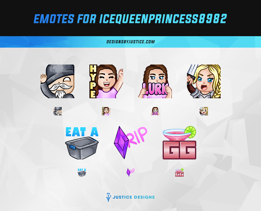 justicetroia's tweet photo. Emotes for @icequeen8982 

If you need any design work done shoot me a DM or email me at contact@designsbyjustice.com :)

💻 Website: https://t.co/BOSSSvQLbS
📁 Portfolio: https://t.co/UhM8Aewg0M https://t.co/qMyulUApbV