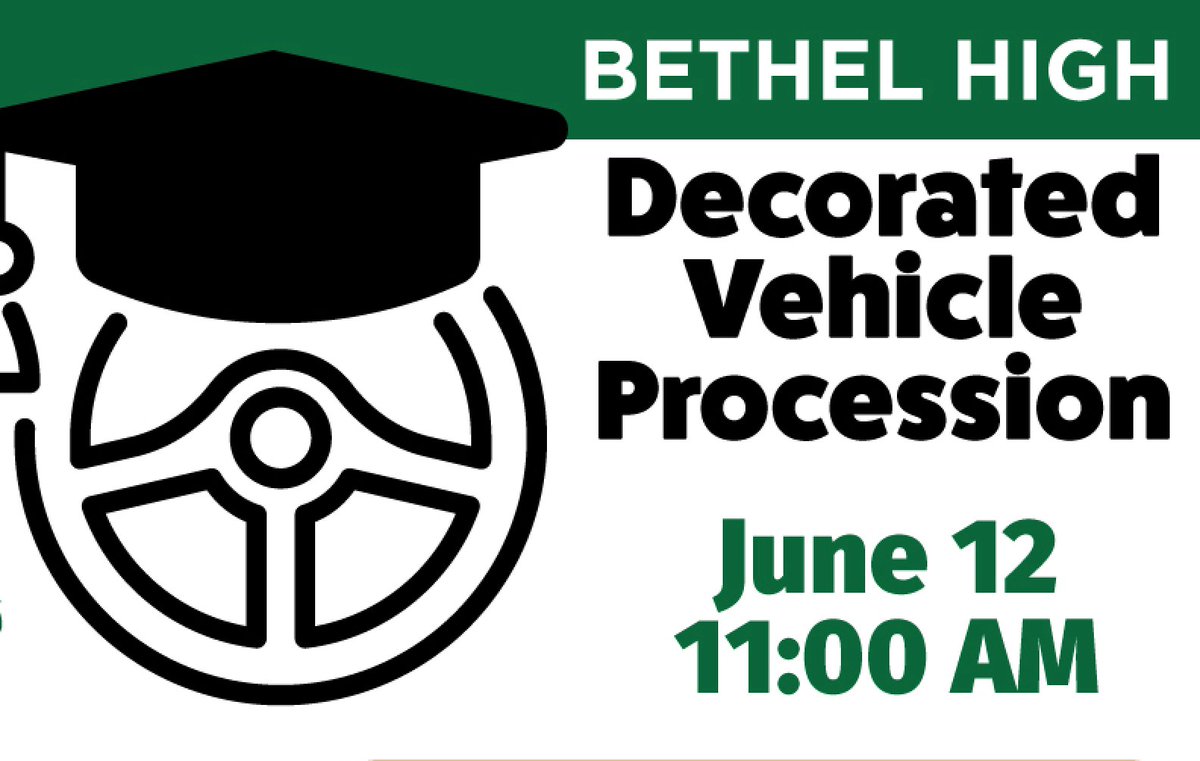 HamptonCSchools's tweet photo. Jump over to our Facebook page @HamptonCSchools to watch Bethel's decorated vehicle procession - LIVE. Procession begins at 11:00 a.m. #HCSClassof2020 #WeAreHCS https://t.co/dtmBo0iXhR