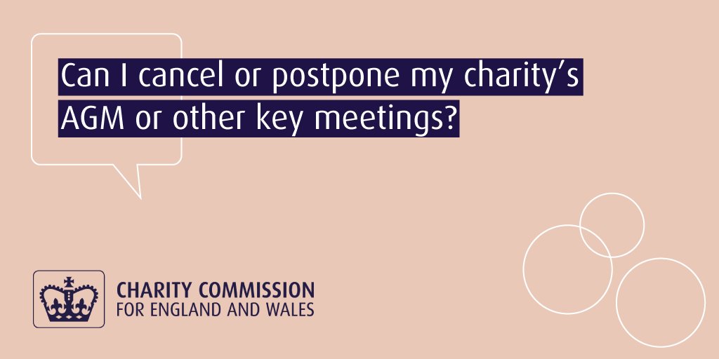 Our guidance will help with running and managing your charity during the COVID-19 pandemic. It includes lots of useful information, including how to:

▶️ use reserves and restricted funds
▶️ work with a company or business
▶️ hold AGMs and meetings

gov.uk/guidance/coron…