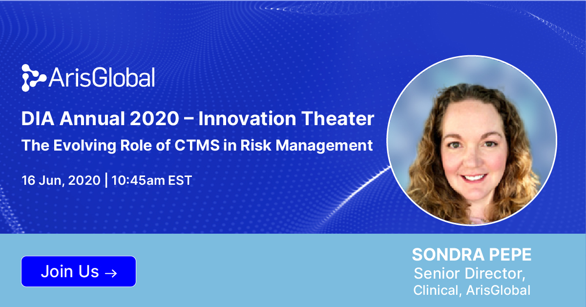 Aris_Global's tweet photo. 16-Jun, 10:45AM EST: Join @Aris_Global's Sondra Pepe at #DIA2020 Virtual Meeting. Bring your greatest #ClinicalTrials challenges to the live Q&amp;A: https://t.co/kPANXBG7LS

#eclinical #CTMS @DrugInfoAssn https://t.co/2QuiEvPqlg
