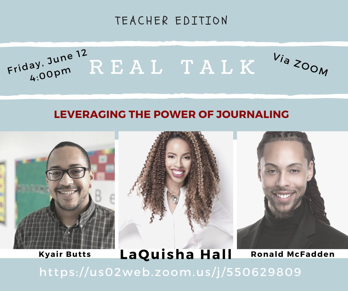 Join us today! <a href="/MrsHallScholars/">Mrs. Hall</a> will lead us today and I’m so excited to journal, maybe sketch but definitely reflect on the week, year and so much more. #RealTalk4Ed #UnitedWeTeach