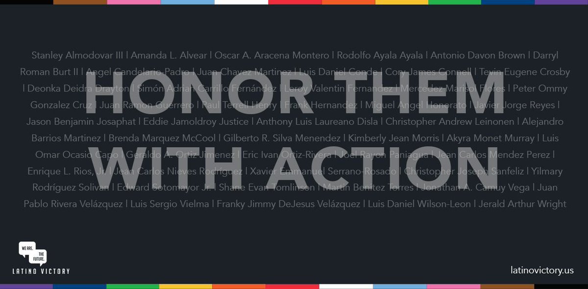 latinovictoryus's tweet photo. Today marks four-years since 49 lives were taken at the #Pulse shooting on Latinx night — the deadliest attack on LGBTQ people in U.S. history. 

We remember those senselessly killed, overwhelmingly Latinx LGBTQ people, and vow to continue to #HonorThemWithAction. https://t.co/BhbVvcO5o4