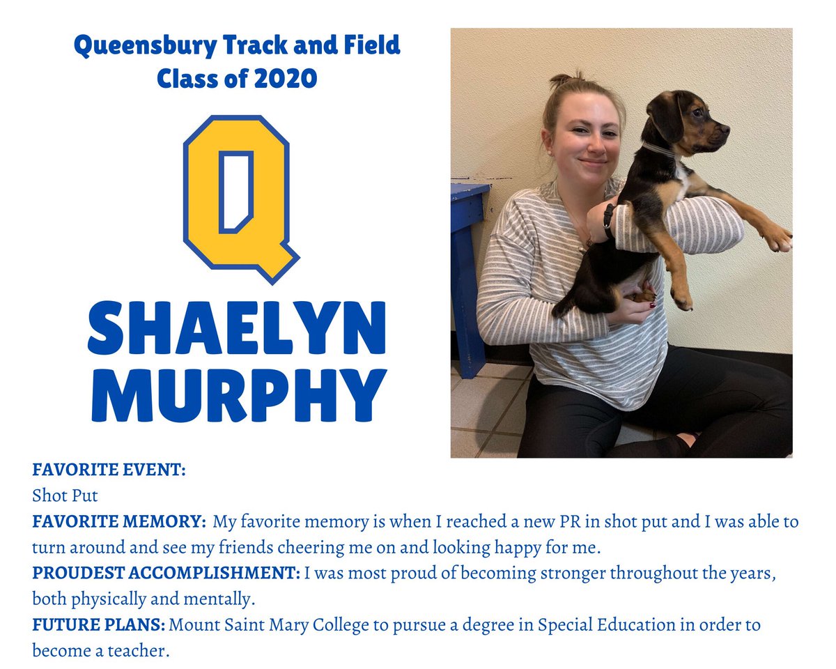 QbyTrack's tweet photo. @QbyAthletics Day 5 of Senior Spotlights https://t.co/2KDvTfLmN8