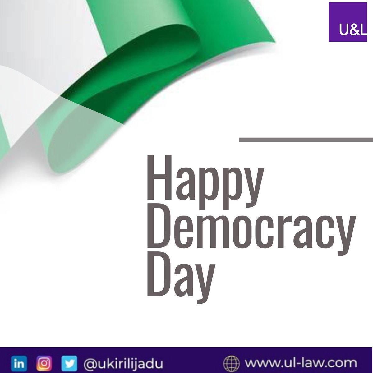 Happy Democracy Day. May the Labour of our heroes past not be in vain.

#democracy #democracyday #nigeria