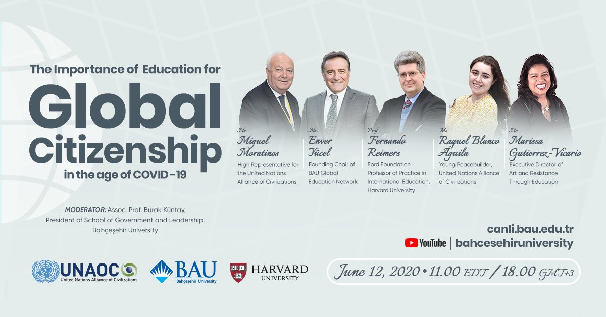 BAU Global Başkanı Sayın Enver Yücel’in katılacağı “The Importance of Education for Global Citizenship in The Age of Covid-19” semineri bugün saat 18.00’de başlıyor!

Seminere katılmak için:
➡️canli.bau.edu.tr