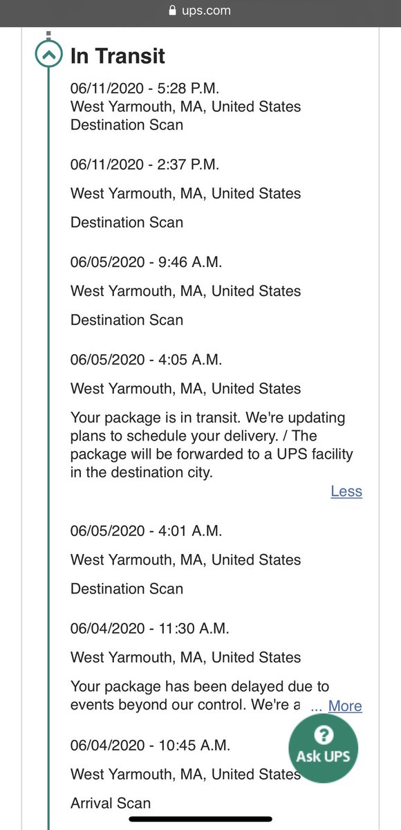 Ray_Za_22's tweet photo. @UPS what is going on with your West Yarmouth, MA branch? Two seperate orders missing and horrendous online reviews across the board. I’m sure @Amazon is thrilled their customers paying for prime aren’t receiving their orders. #blackhole #UPSidedown https://t.co/F7O5tm0vrI