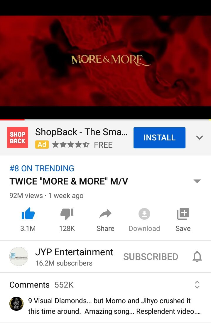 @TWICEYTData @TWICETrends @JYPETWICE #MOREandMOREto100M #TWICE @JYPETWICE