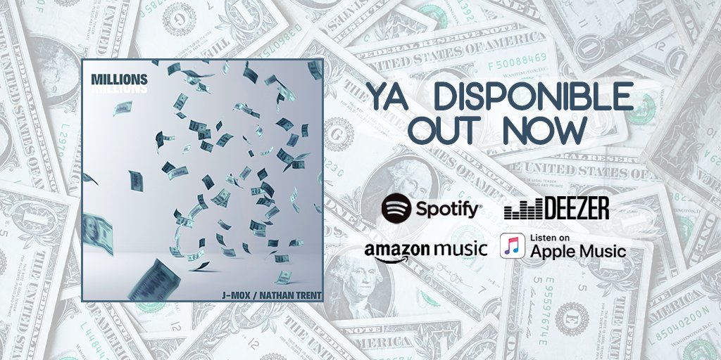 NathanTrentES's tweet photo. MILLIONS 💰💶, lo nuevo de @upTrent y J-Mox ¡ya está aquí!

⏺SPOTIFY: https://t.co/MnX04oDOwT

⏺DEEZER: https://t.co/CQrqaR9F2t

⏺AMAZON MUSIC: https://t.co/ICEHxpEnqL

⏺APPLE MUSIC: https://t.co/BKk8Ervjby https://t.co/3zRmVZVfPQ