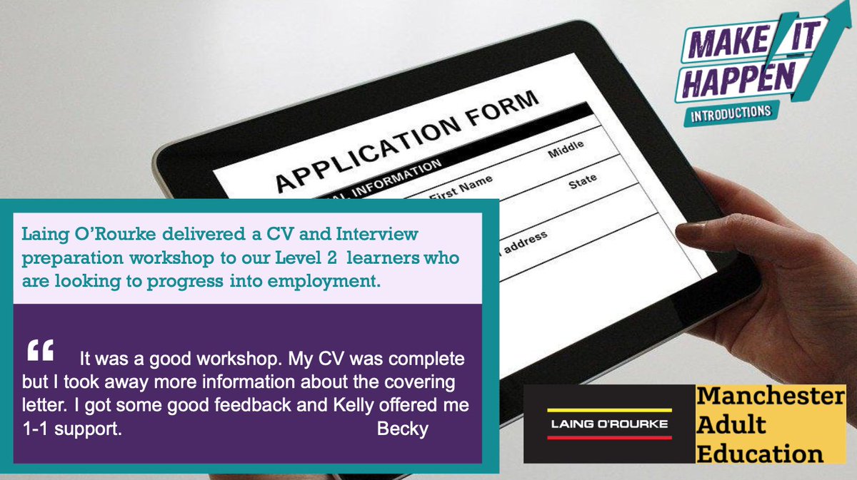 MAESWorkReady's tweet photo. Thanks to @Laing_ORourke for supporting our @ManAdultEd Level 2 learners with their #workpreparation. It's really important for our learners to meet with employers and hear about recruitment processes #careergoals #employmentprospects 👍 https://t.co/2Pv3MRP3ju