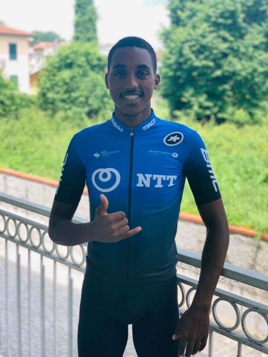henokmulubrhan's tweet photo. When I am on my saddle in TeamContiNTT for the first time with solidarity ... I felt happier, I felt stronger and more motivated! Thanks god!#StayCoronaFree #BacktoRoad p#TeamContiNTT https://t.co/Rrgbm45J8U