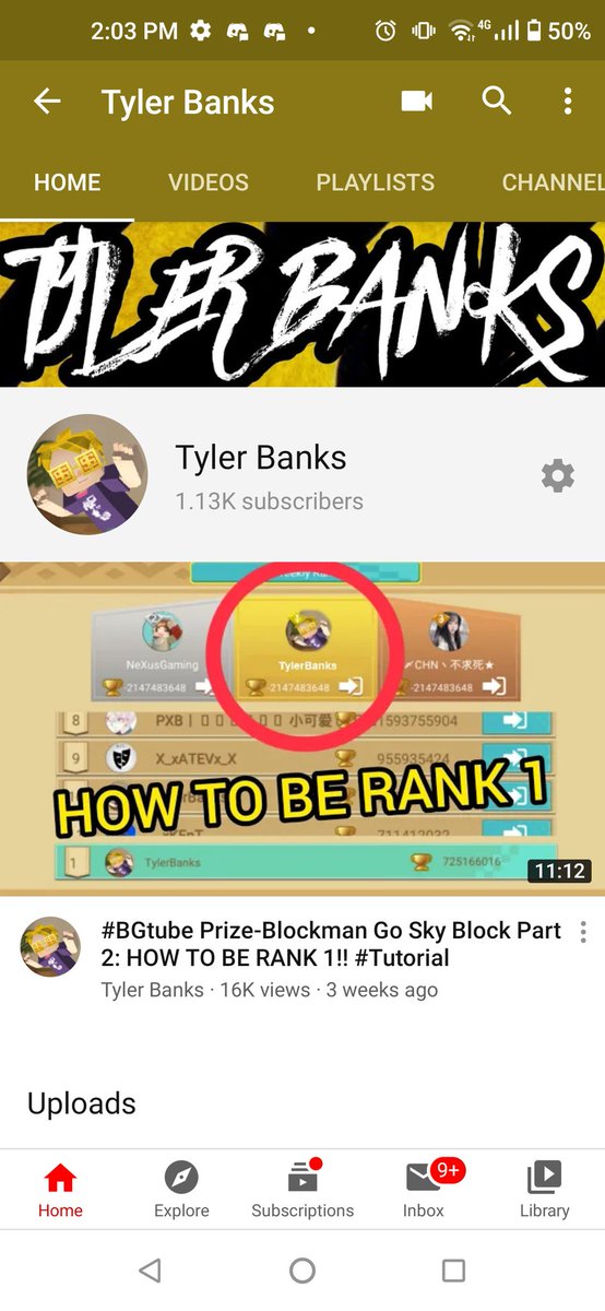 TylerBanksBG's tweet photo. Happy 1k Subs to us! https://t.co/VQjR5gfX2d