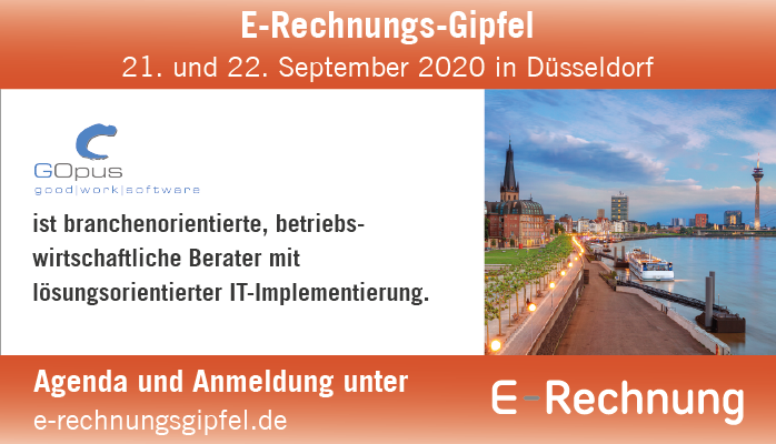 Mit dem #SAP AddOn "GOpus #EInvoice" bietet GOpus eine Lösung für eine einfache und sichere Integration der E-Rechnungsstellung in #saperp und #s4hana.
Erfahren Sie mehr: E-Rechungs-Gipfel, 21. und 22. September 2020: e-rechnungsgipfel.de.
#ERGI20 #ERechnung <a href="/ExchangeSummit/">E-Invoicing Exchange Summit</a>