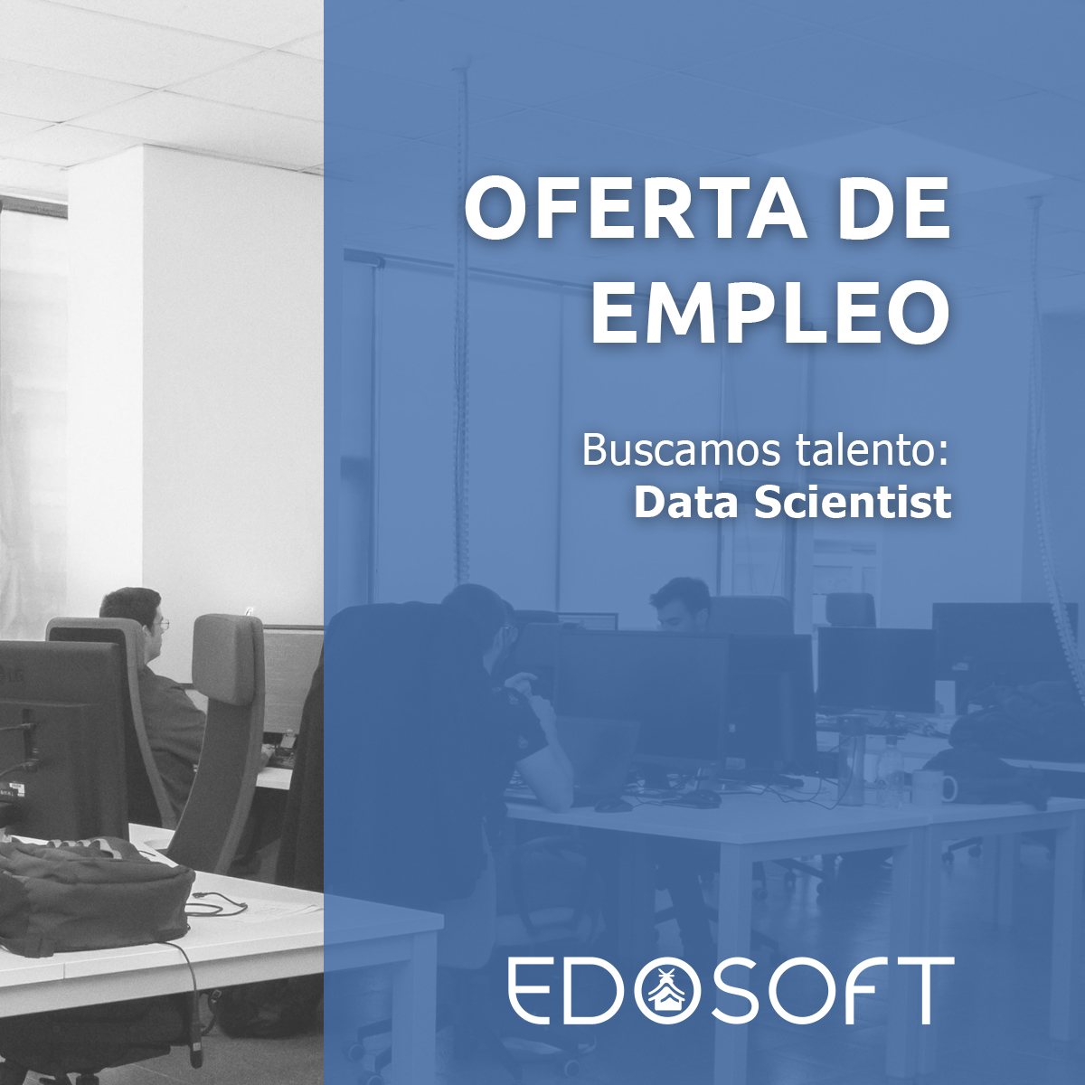 EdosoftFactory's tweet photo. 🔔¡Seguimos creciendo! Estamos buscando un/a #DataScientist con experiencia en #BigData, #InteligenciaArtificial y #MachineLearning ➕

Si te gustaría trabajar con nosotros en un ambiente dinámico y colaborativo, inscríbete ⬇️ 

https://t.co/cWhyoA4aA1

#OfertaDeEmpleo https://t.co/X9TeVsW1HT