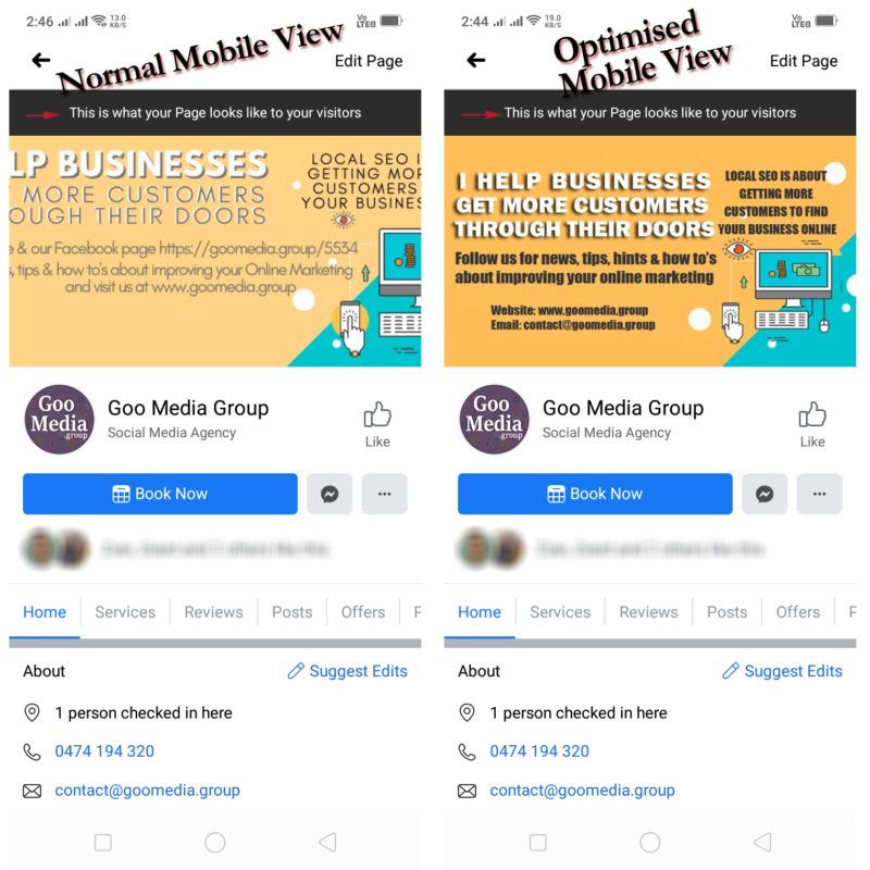 GooMediaGroup's tweet photo. Getting Your Facebook to Look Good for Your Mobile Customers!
Are you putting customers off by how your business looks on mobile devices?
How to optimise your Facebook cover photos on mobile devices?
https://t.co/s9mFA3hbaA #facebookcoverphotos #freetemplates  #customerexperience https://t.co/WMydpyHUVa